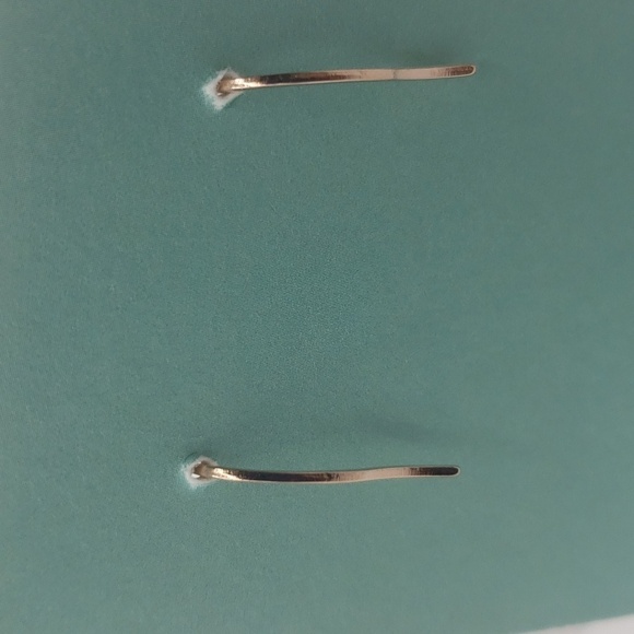 1085- Love Women's Earrings Handmade Rose Gold Color And Faux Green Pearls NWT - Picture 3 of 4